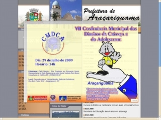 Thumbnail do site Prefeitura Municipal de Araçariguama