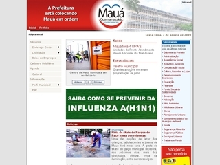 Thumbnail do site Prefeitura Municipal de Mauá