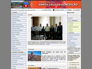 Thumbnail do site Prefeitura Municipal de Santa Cruz da Conceição