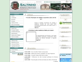 Thumbnail do site Prefeitura Municipal de Saltinho