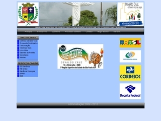 Thumbnail do site Prefeitura Municipal de Osvaldo Cruz