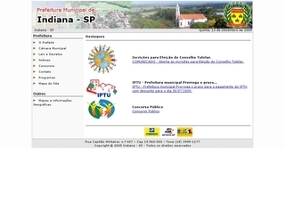 Thumbnail do site Prefeitura Municipal de Indiana