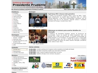 Thumbnail do site Prefeitura Municipal de Presidente Prudente