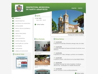 Thumbnail do site Prefeitura Municipal de Santo Anastcio
