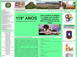 Thumbnail do site Prefeitura Municipal de Santo Antnio da Alegria
