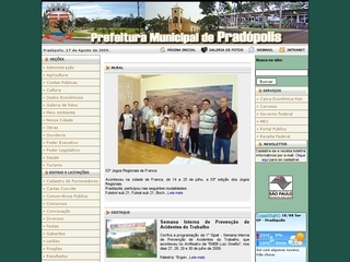 Thumbnail do site Prefeitura Municipal de Pradpolis