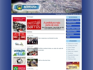 Thumbnail do site Prefeitura Municipal de Serrana