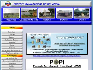 Thumbnail do site Prefeitura Municipal de Orlndia