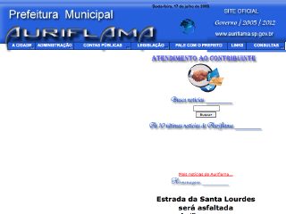 Thumbnail do site Prefeitura Municipal de Auriflama