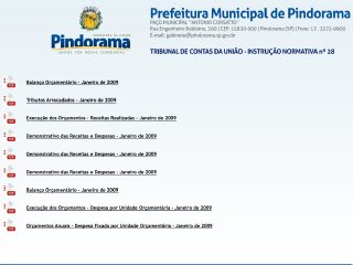 Thumbnail do site Prefeitura Municipal de Pindorama