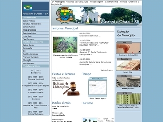 Thumbnail do site Prefeitura Municipal de Guarani d