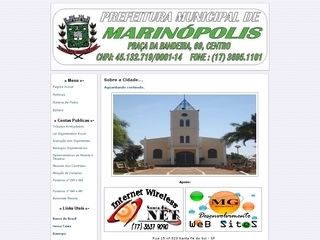 Thumbnail do site Prefeitura Municipal de Marinópolis