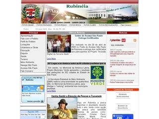 Thumbnail do site Prefeitura Municipal de Rubinéia