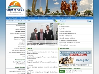 Thumbnail do site Prefeitura Municipal de Santa Fé do Sul