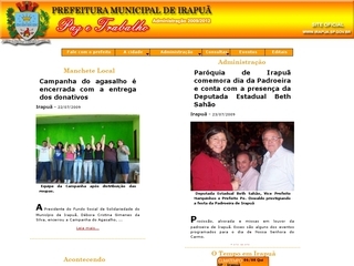 Thumbnail do site Prefeitura Municipal de Irapuã
