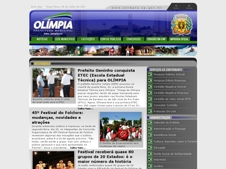 Thumbnail do site Prefeitura Municipal de Olmpia