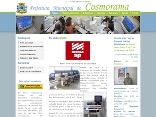 Thumbnail do site Prefeitura Municipal de Cosmorama