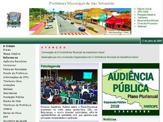 Thumbnail do site Prefeitura Municipal de So Sebastio