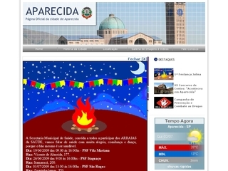Thumbnail do site Prefeitura Municipal de Aparecida