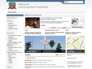 Thumbnail do site Prefeitura Municipal de Cachoeira Paulista