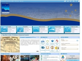 Thumbnail do site Prefeitura Municipal de Cruzeiro