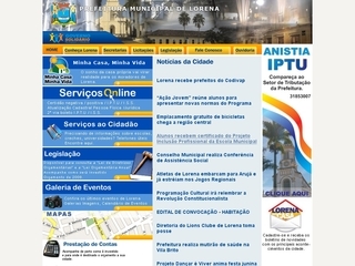Thumbnail do site Prefeitura Municipal de Lorena