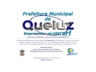Thumbnail do site Prefeitura Municipal de Queluz
