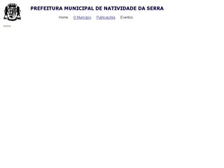 Thumbnail do site Prefeitura Municipal de Natividade da Serra