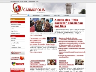 Thumbnail do site Prefeitura Municipal de Carmpolis