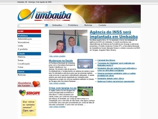 Thumbnail do site Prefeitura Municipal de Umbaba