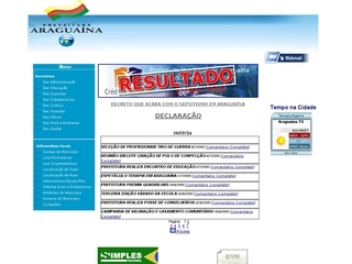 Thumbnail do site Prefeitura Municipal de Araguaína