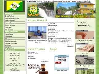 Thumbnail do site Prefeitura Municipal de So Bento do Tocantins