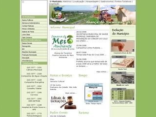 Thumbnail do site Prefeitura Municipal de Aliana do Tocantins