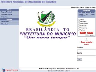 Thumbnail do site Prefeitura Municipal de Brasilândia do Tocantins