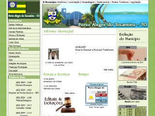 Thumbnail do site Prefeitura Municipal de Porto Alegre do Tocantins