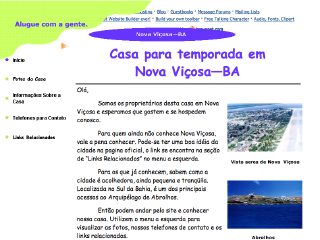 Thumbnail do site Casa para temporada em Nova Viosa