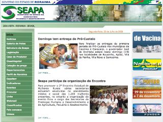 Thumbnail do site Secretrio de Estado de Agricultura, Pecuria e Abastecimento