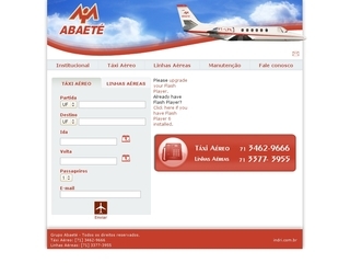 Thumbnail do site Abaeté Linhas Aéreas