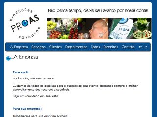 Thumbnail do site PROAS - Produes & Eventos