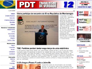 Thumbnail do site Partido Democrtico Trabalhista (PDT)