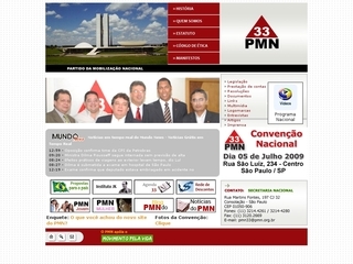 Thumbnail do site Partido da Mobilizao Nacional (PMN)