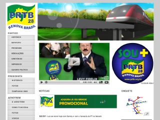 Thumbnail do site Partido Renovador Trabalhista Brasileiro (PRTB)