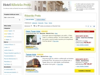 Thumbnail do site Hoteis em Ribeirão Preto