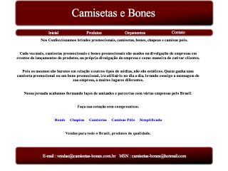 Thumbnail do site Camisetas Promocionais - Bones Promocionais