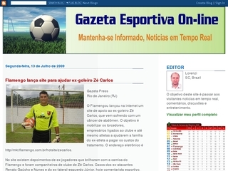 Thumbnail do site Gazeta Esportiva Online