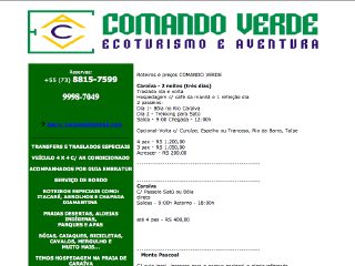 Thumbnail do site Comando Verde - Ecoturismo e aventura