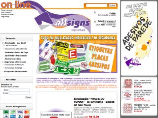 Thumbnail do site AllSigns - venda online de sinalizao 