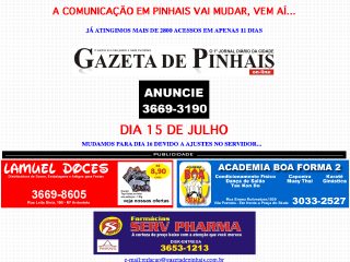 Thumbnail do site Jornal Gazeta de Pinhais