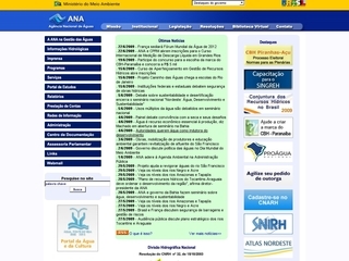 Thumbnail do site ANA - Agência Nacional das Águas
