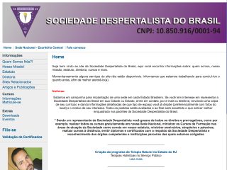 Thumbnail do site Sociedade Despertalista Brasil